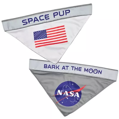 Pets First NASA Reflective Reversible Dog Bandana - Image 1