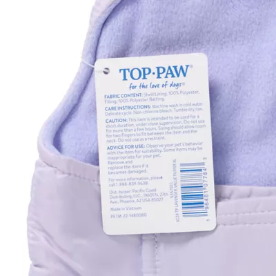 Product Top Paw Adjustable Dog Puffer Jacket