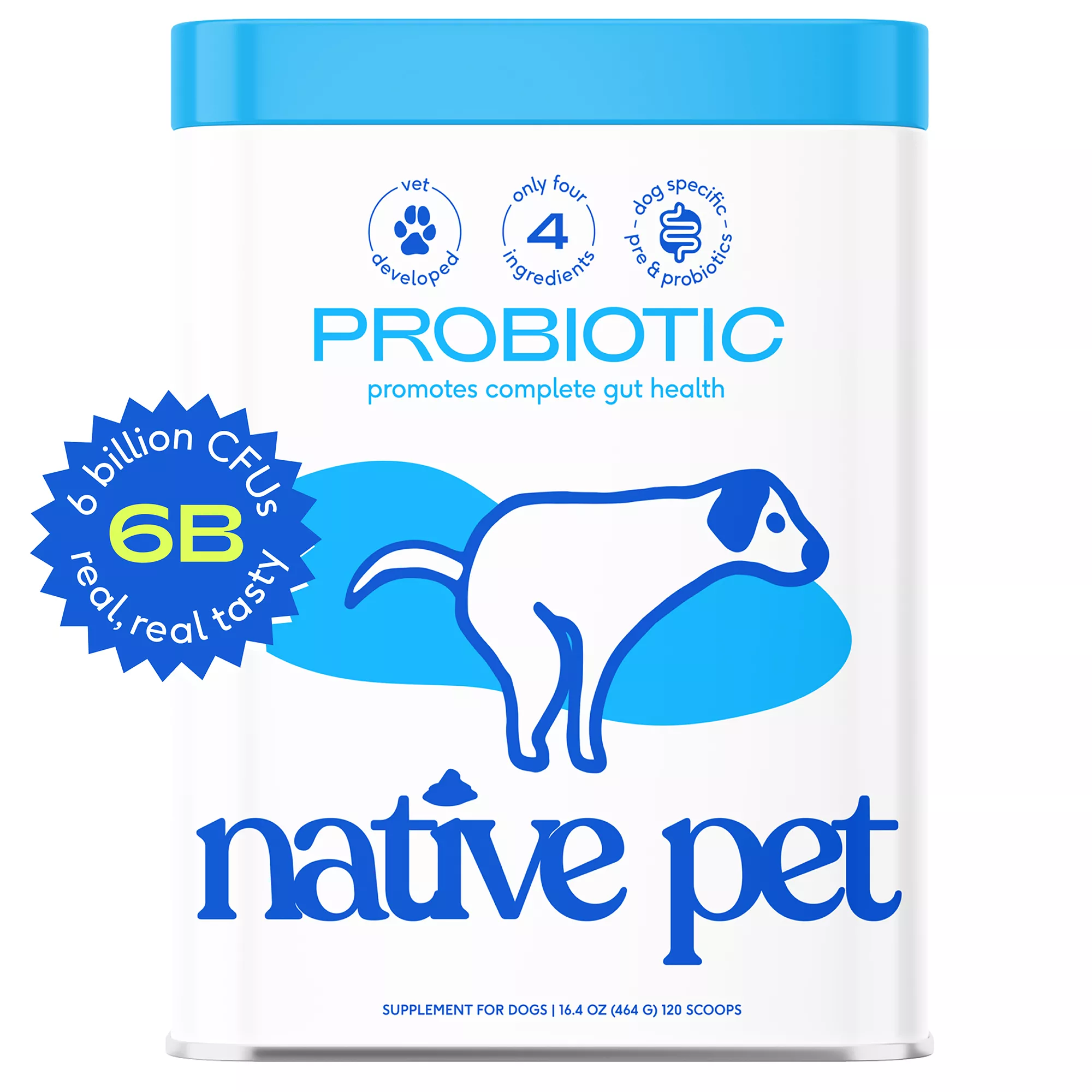 Native Pet Probiotic Powder Digestive Supplement for Dogs