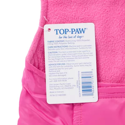 Product Top Paw Adjustable Dog Puffer Jacket