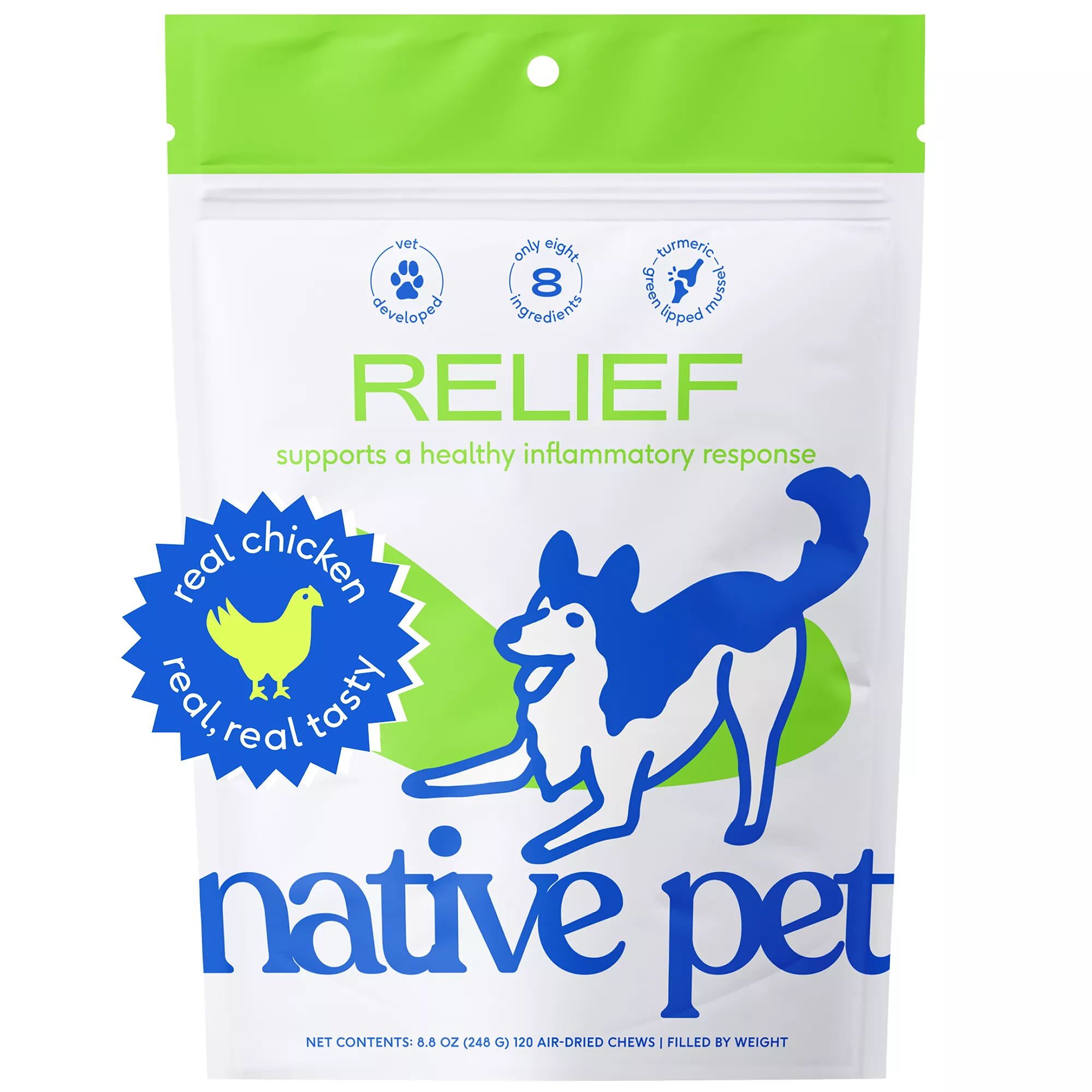 Native Pet Relief Chicken Soft Chew To Support Joint Tenderness Dog Supplement