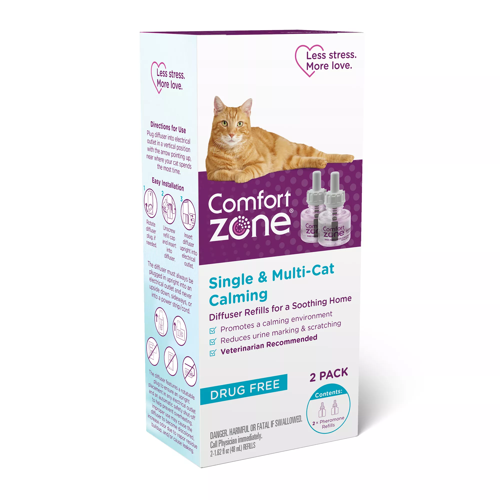 Comfort Zone Cat Calming Diffuser Refill 2 CT