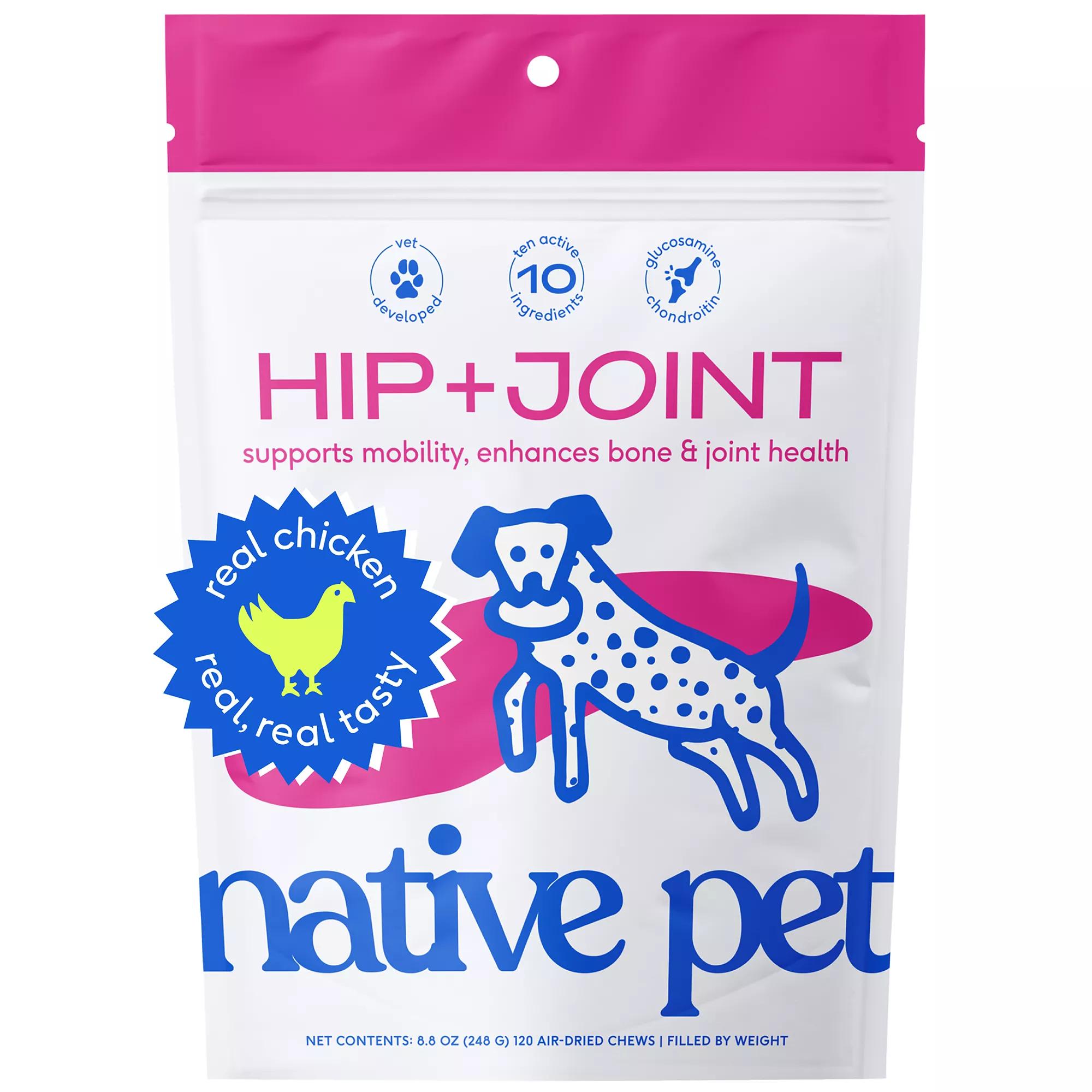 Native Pet Hip & Joint Supplement Chews for Dogs