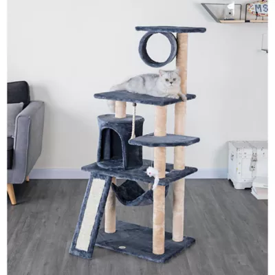 Product Go Pet Club 53" Kitten Cat Tree Condo with Scratching Board