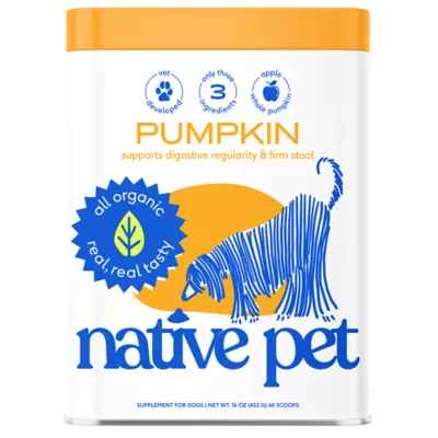 Product Native Pet Organic Pumpkin Fiber Powder Digestive Supplement for Dogs
