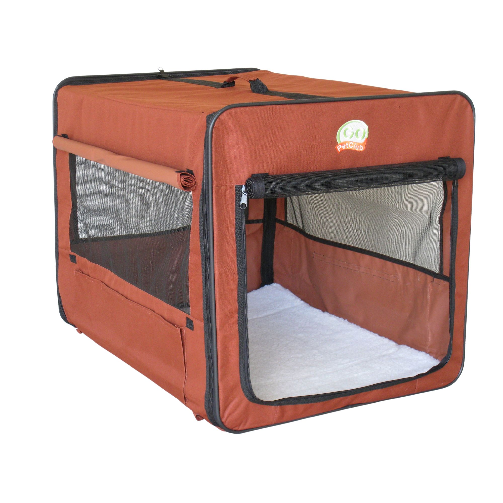 Go Pet Club 43 in. Brown Soft Dog Crate