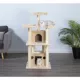 Product Go Pet Club 51" Beige Cat Tree with Large Houses with Sisal Covered Posts