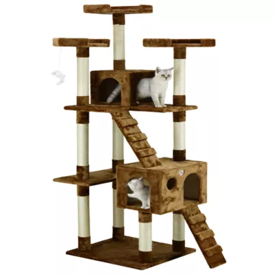 Go Pet Club Cat Tree Condo Furniture Brown 72