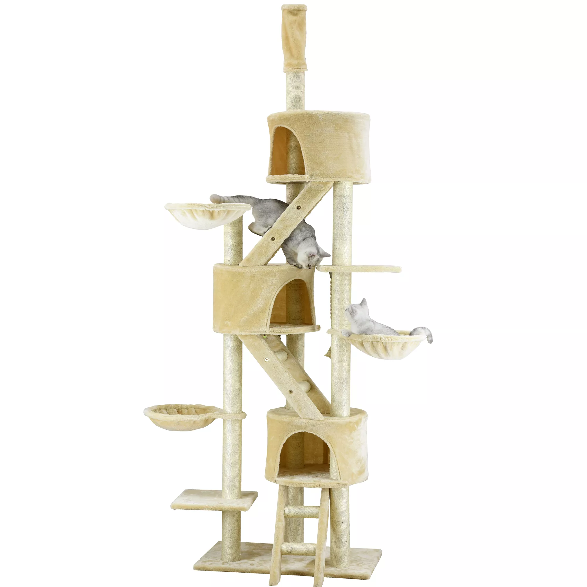 Go Pet Club 106" Cat Tree House with Sisal Covered Scratching Posts