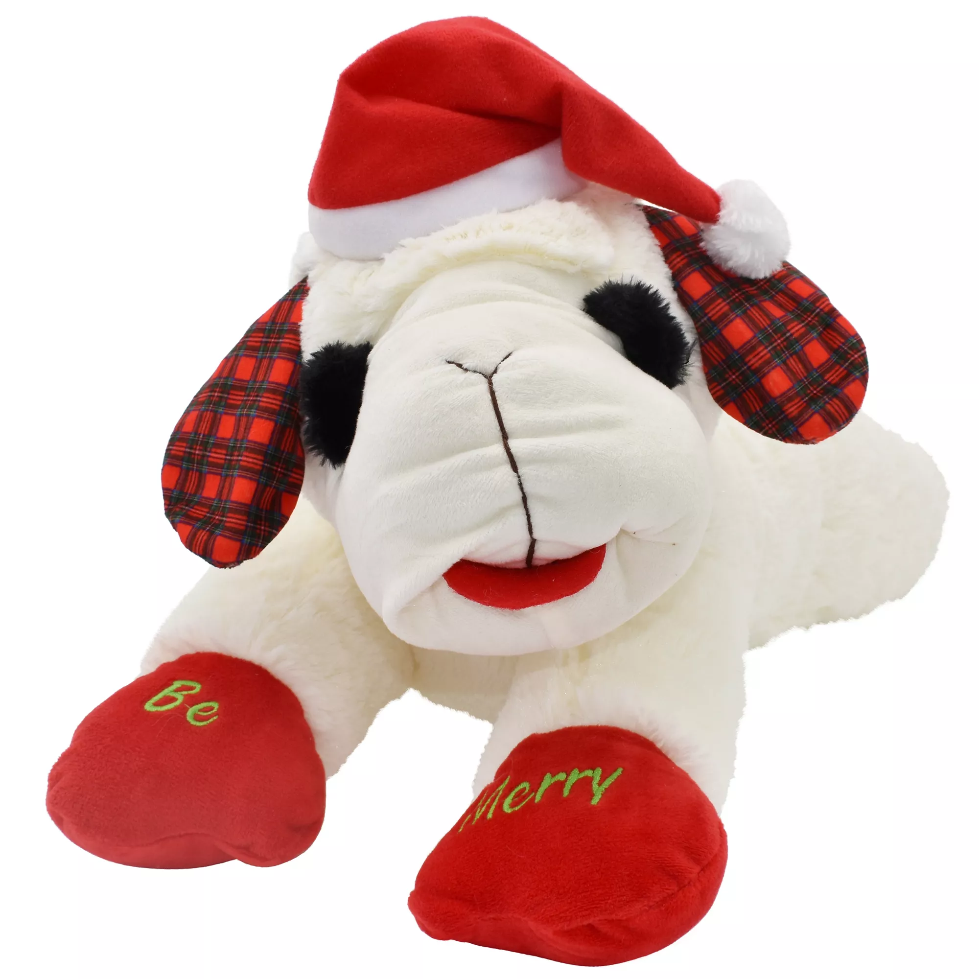 Holiday Be Merry Lamb Chop Dog Toy