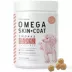 Chew + Heal Dog Omega Skin + Coat Supplement, Help Skin Allergies, Muliple Flavors, 180 Count image thumbnail 1
