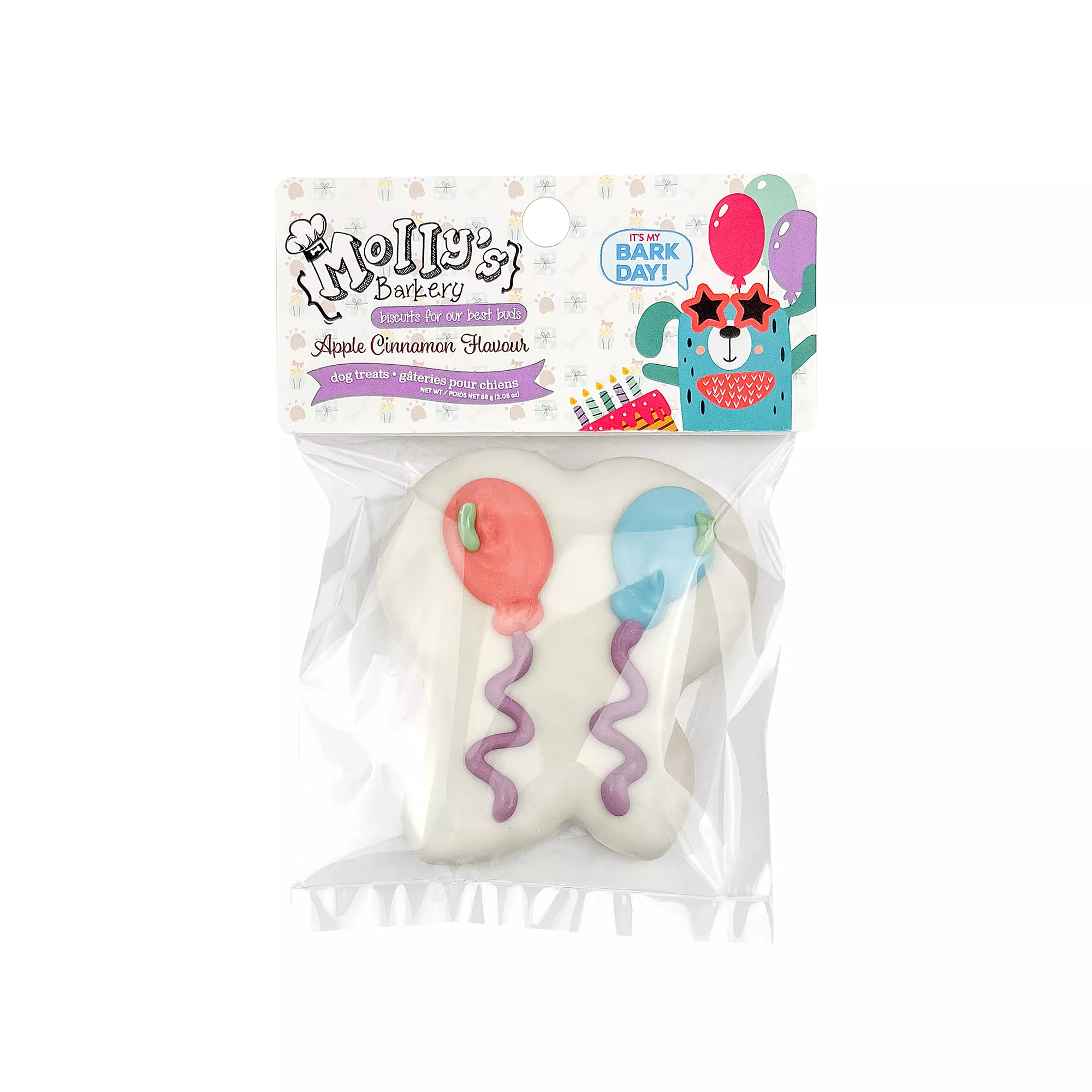 Molly's Barkery Birthday Balloons Cookie Dog Treat