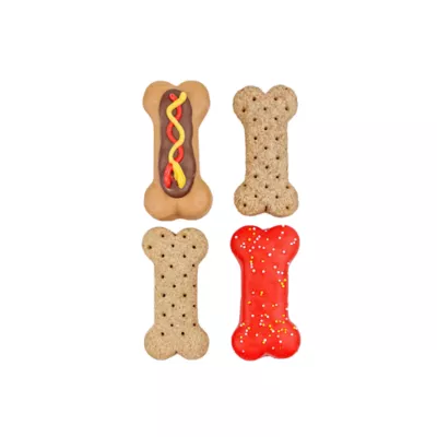 Product Molly's Barkery Hot Dog Bones Cookie Dog Treats