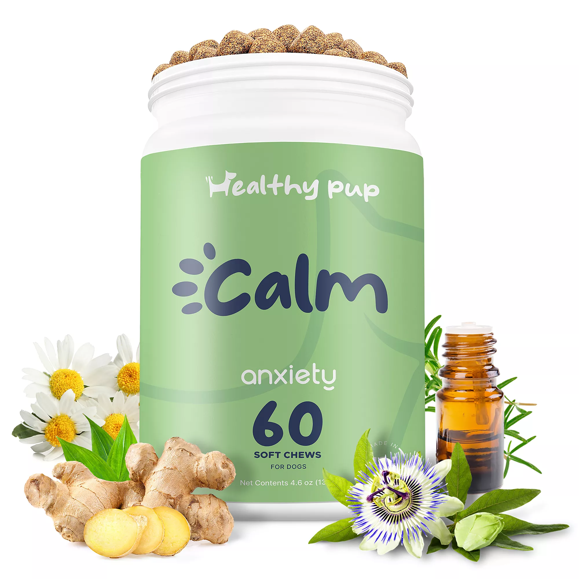 Healthy Pup Anxiety Calming Aid Soft Chews for Dogs