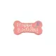 Product Molly's Barkery Pink Birthday Bone Cookie Dog Treat