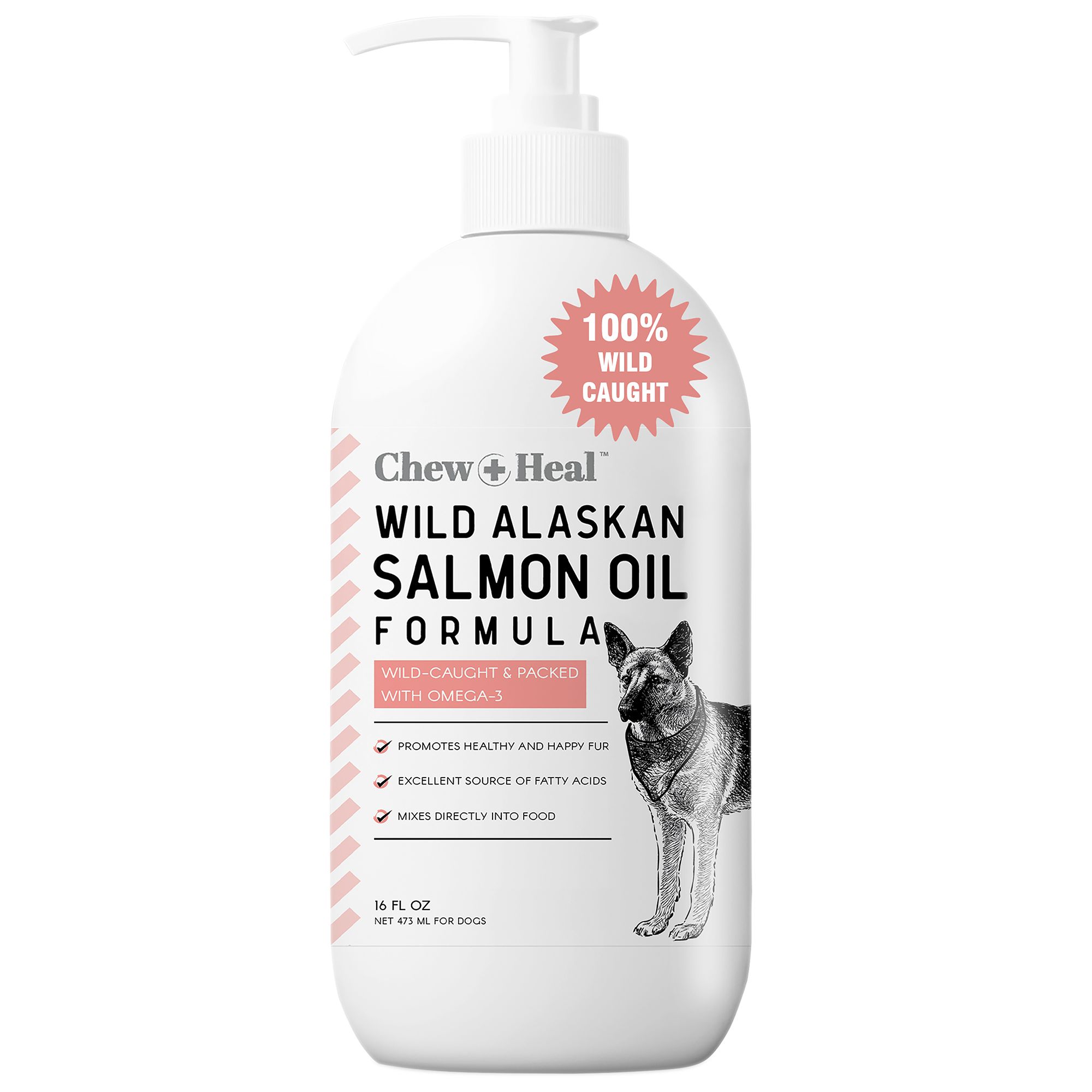 Chew Heal Wild Alaskan Salmon Oil for Dogs