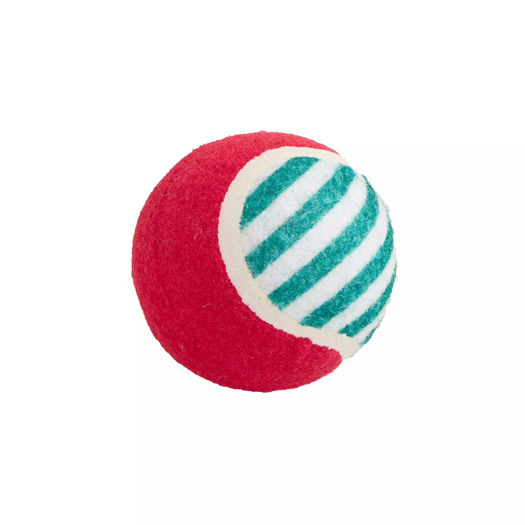 Merry & Bright Striped Tennis Ball Dog Toy