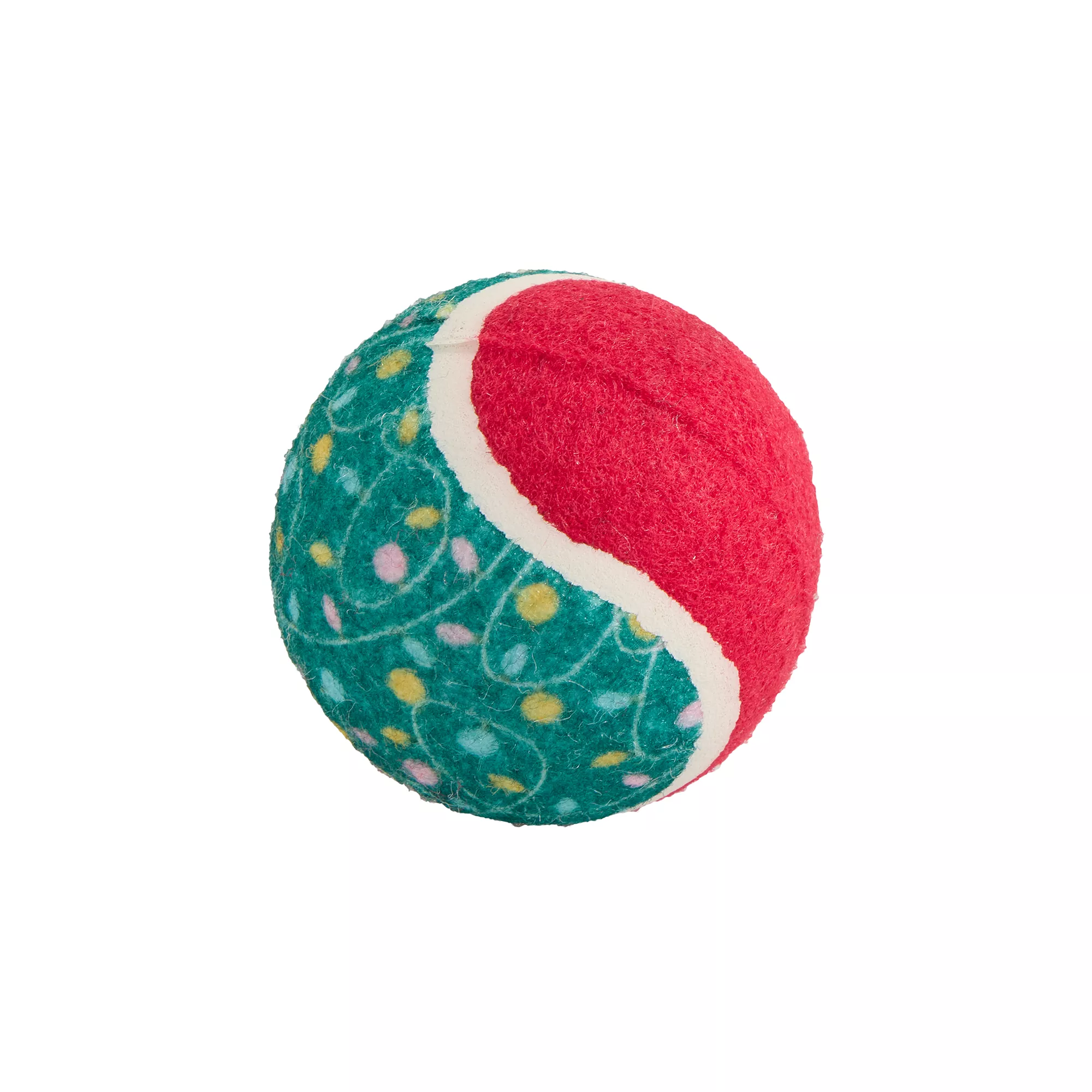 Merry & Bright Christmas Lights Tennis Ball Dog Toy