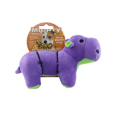 Product MIGHTY JR Safari Hippo Purple Dog Toy