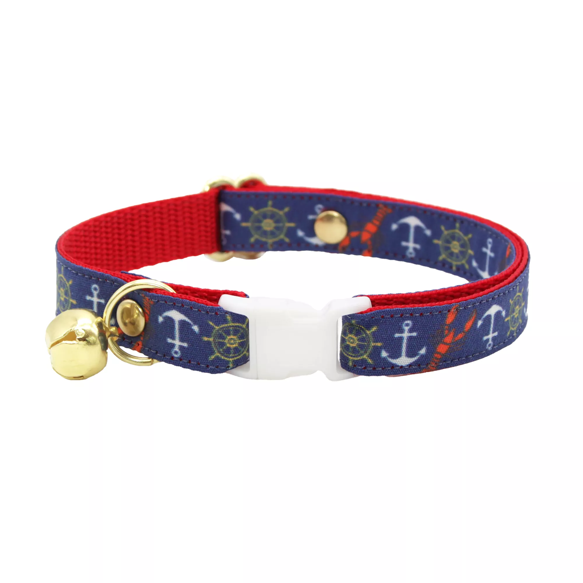 Made By Cleo® Nautical Navy Cat Collar