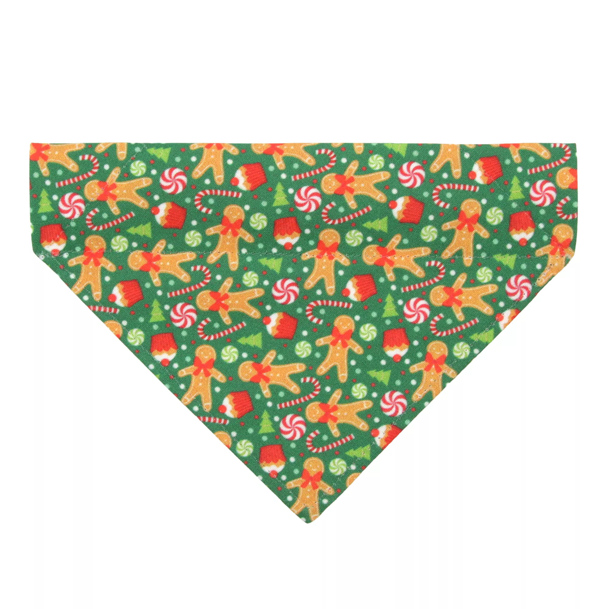 Made By Cleo® Christmas Treats Green Cat Bandana