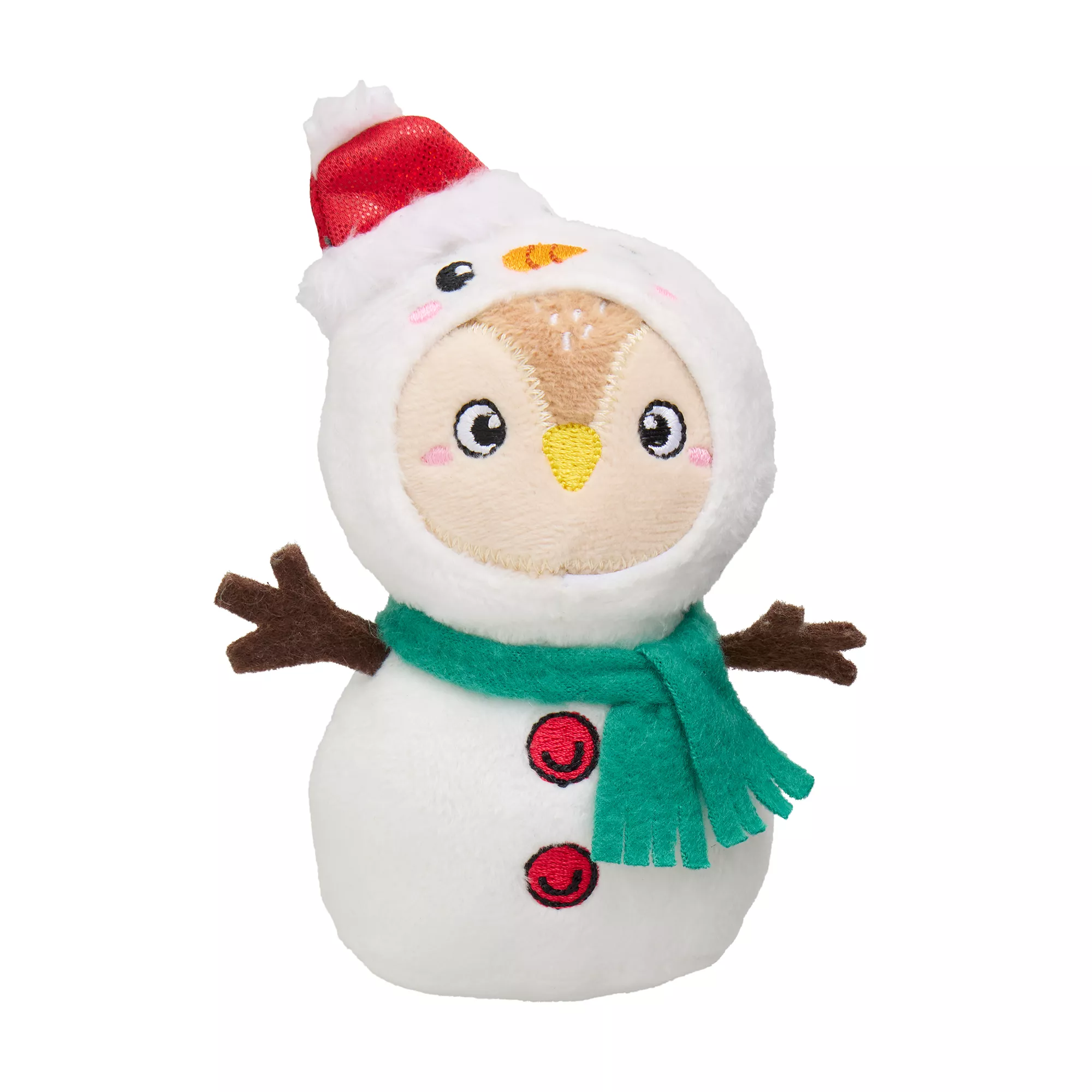 Merry & Bright Snowman/Owl Costume Critter Dog Toy