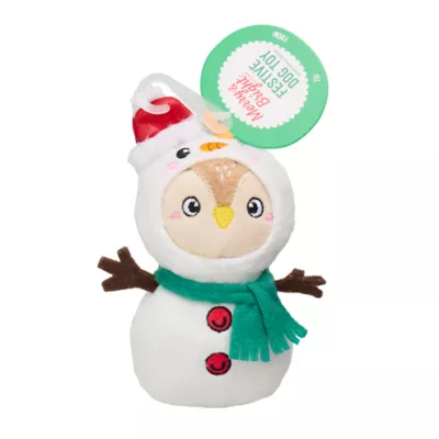 Product Merry & Bright Snowman/Owl Costume Critter Dog Toy