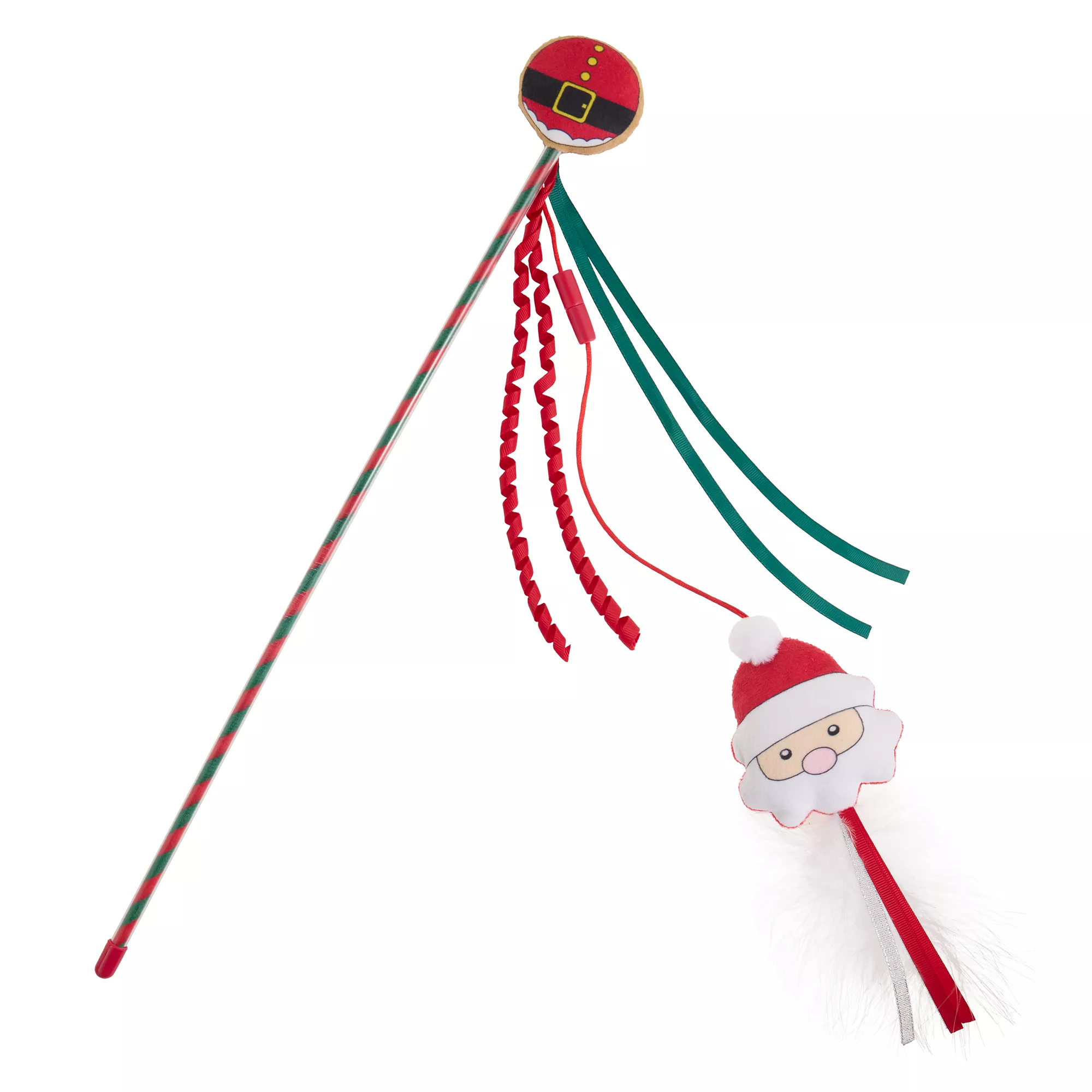 Merry & Bright Santa Cat Teaser Toy