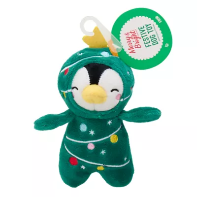 Product Merry & Bright Tree/Penguin Costume Critter Dog Toy