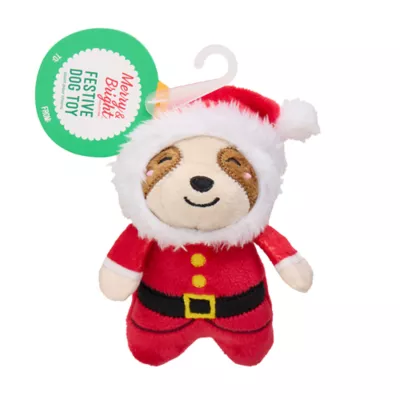 Product Merry & Bright Santa/Sloth Costume Critter Dog Toy