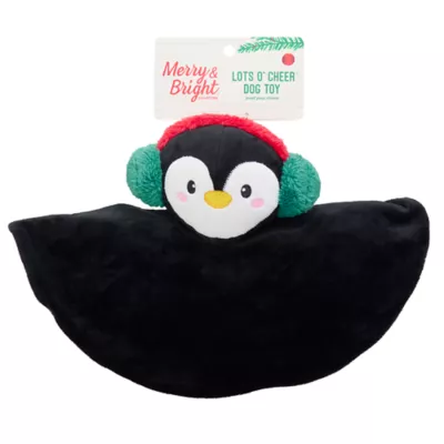 Product Merry & Bright Crinkle Blanket Plush Penguin Dog Toy