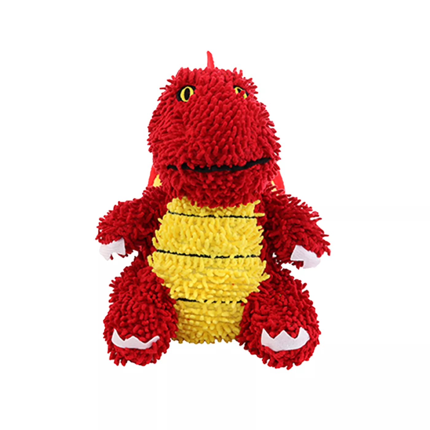 MIGHTY Microfiber Ball Med Dragon Red Dog Toy