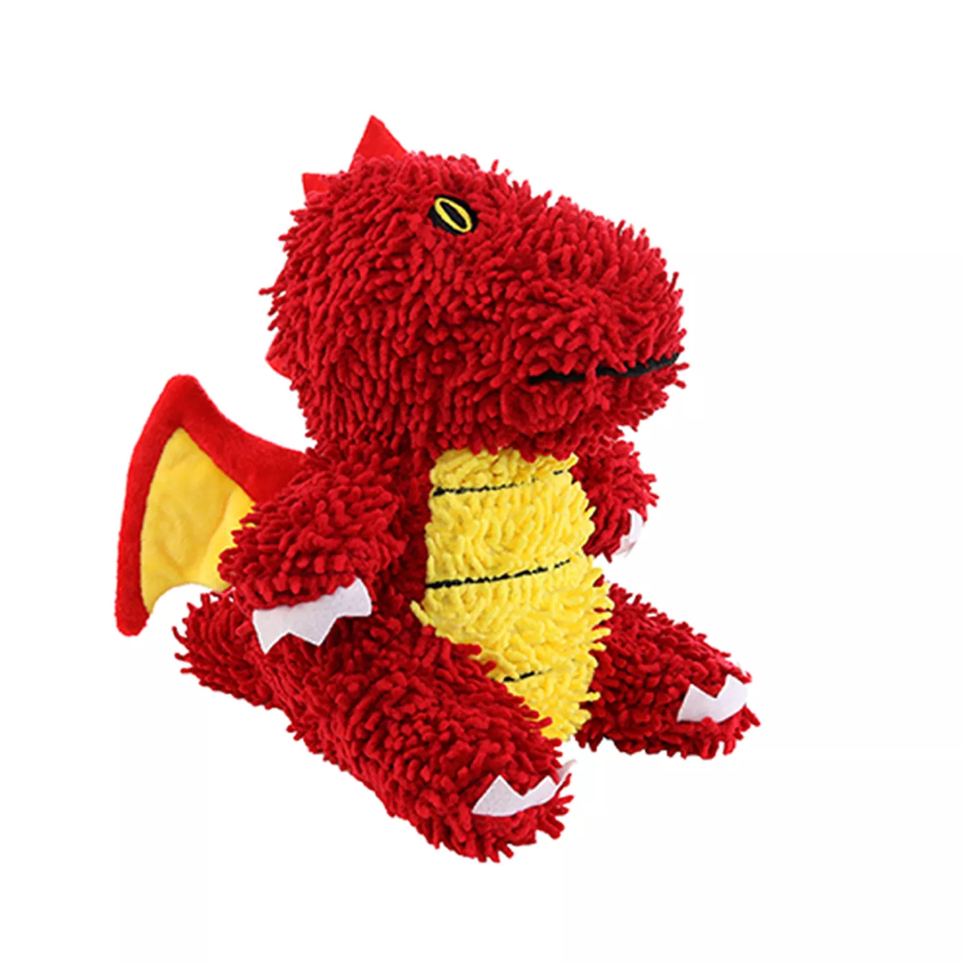 MIGHTY Microfiber Ball Med Dragon Red Dog Toy