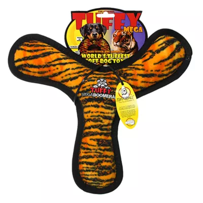 Product TUFFY® Mega Tiger-Striped Boomerang Dog Toy
