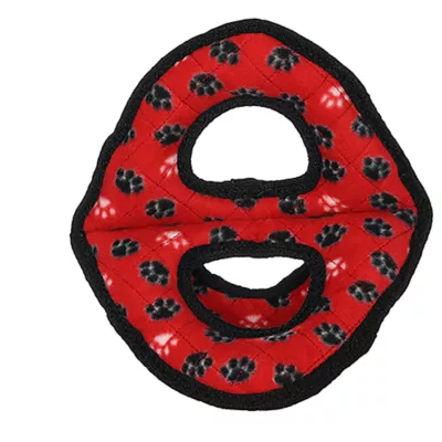 Product TUFFY® Ultimate 3-Way Ring Red Paw Dog Toy