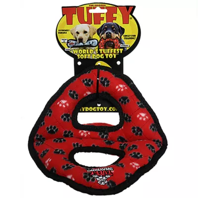 Product TUFFY® Ultimate 3-Way Ring Red Paw Dog Toy