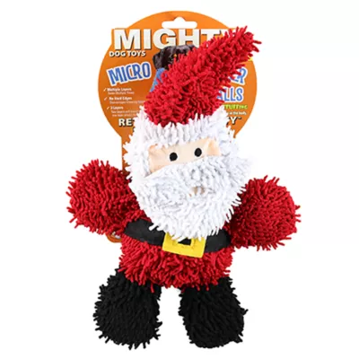 Product MIGHTY Microfiber Ball Med Santa Dog Toy