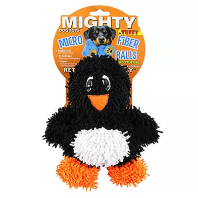 Product MIGHTY Microfiber Ball Med Penguin Black Dog Toy
