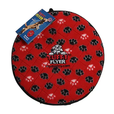 Product TUFFY® Ultimate Flyer Red Paw Dog Toy