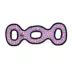 TUFFY® Ultimate 3-Way Tug Pink Leopard Dog Toy image thumbnail 1