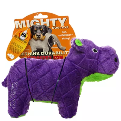 Product MIGHTY Safari Hippo Purple Dog Toy
