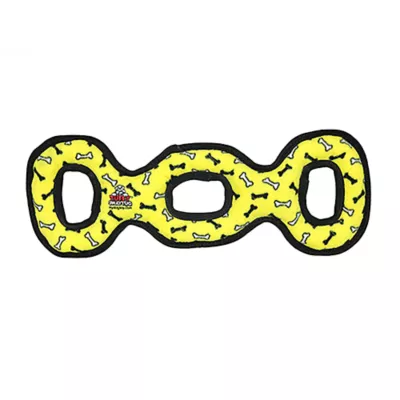 Product TUFFY® Ultimate 3-Way Tug Yellow Bone Dog Toy