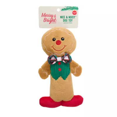 Product Merry & Bright Stick Mates Gingerbread Man Dog Toy