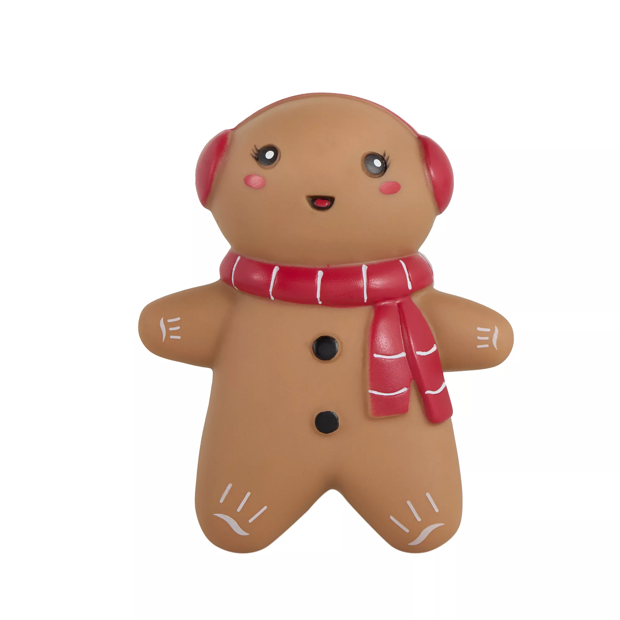  Merry & Bright Gingerbread Man Vinyl Dog Toy