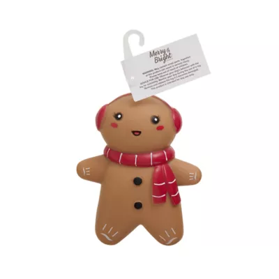 Product  Merry & Bright Gingerbread Man Vinyl Dog Toy