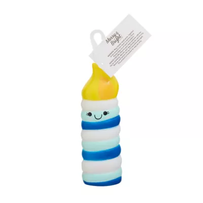 Product Merry & Bright Hannukah Candle Vinyl Dog Toy