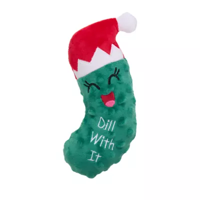 Product Merry & Bright Pickle Plush Dog Toy