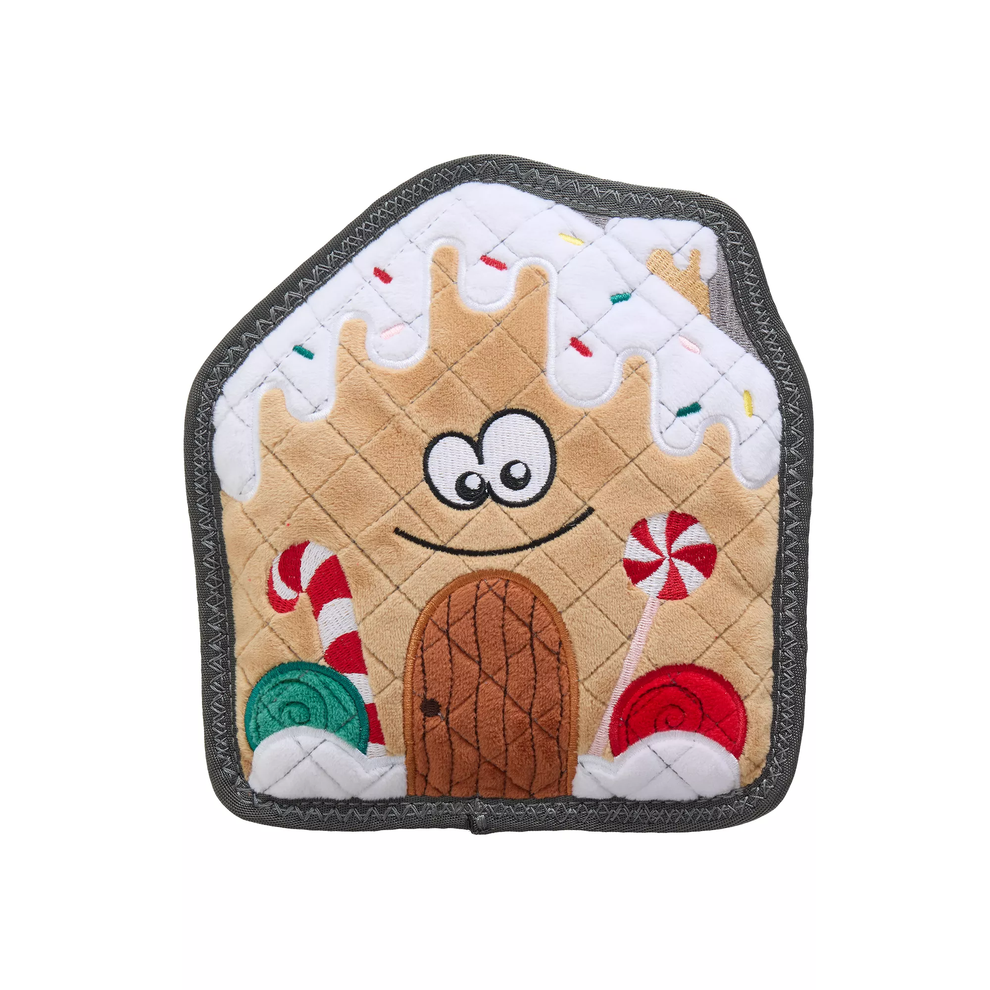 Joyhound Rip Roarin' Tough Gingerbread House Dog Toy