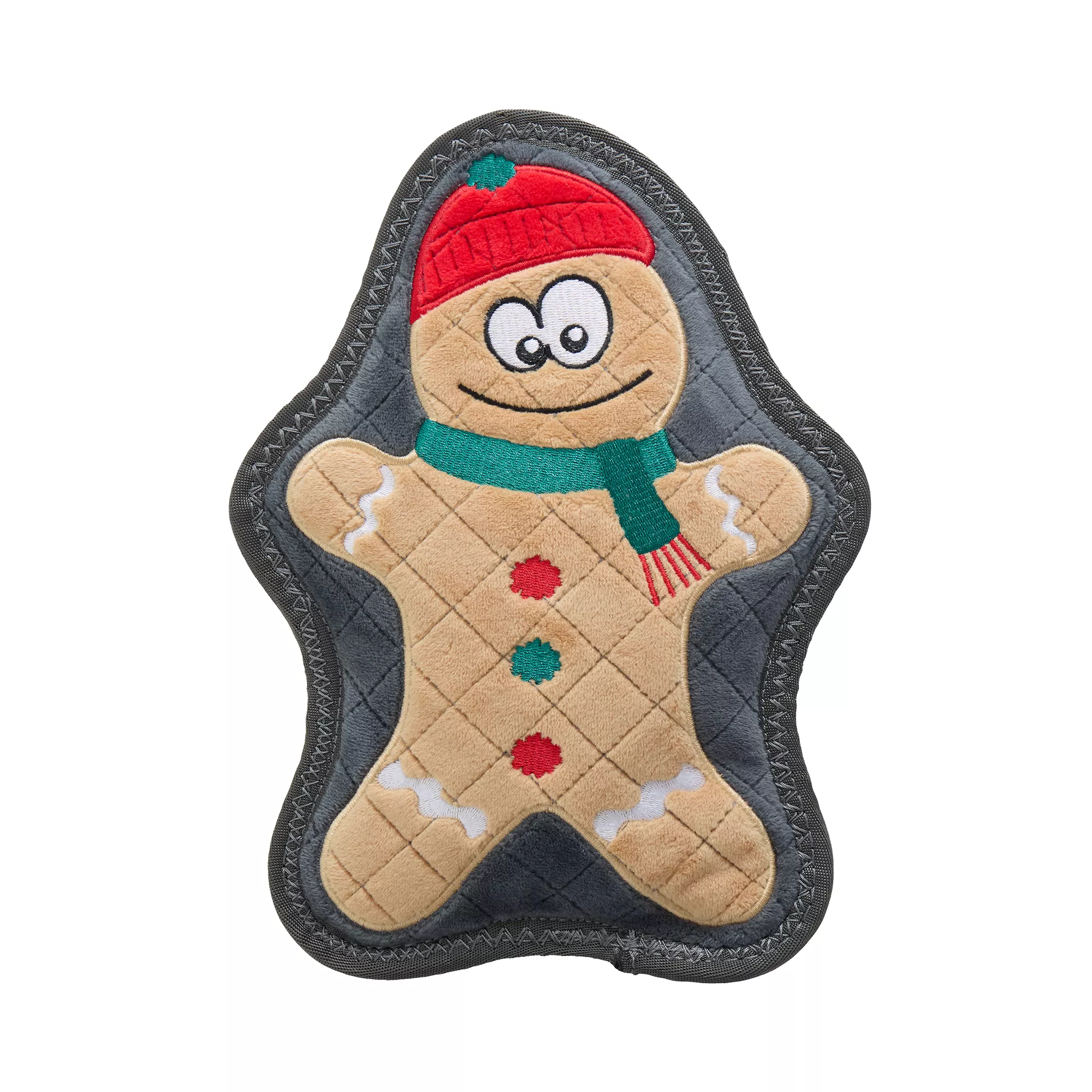 Joyhound Rip Roarin' Tough Gingerbread Man Dog Toy