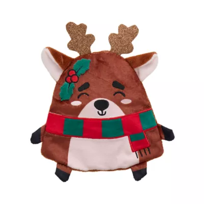 Product Merry & Bright Reindeer Flattie Dog Toy